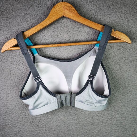 Champion High Support Sports Bra 34DD Oxford Gray Comfortable Straps Wicking - Picture 5 of 7